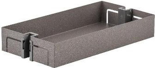 Grey sheet metal tray with solid sides | 灰色金屬儲物盤,實心圍邊
