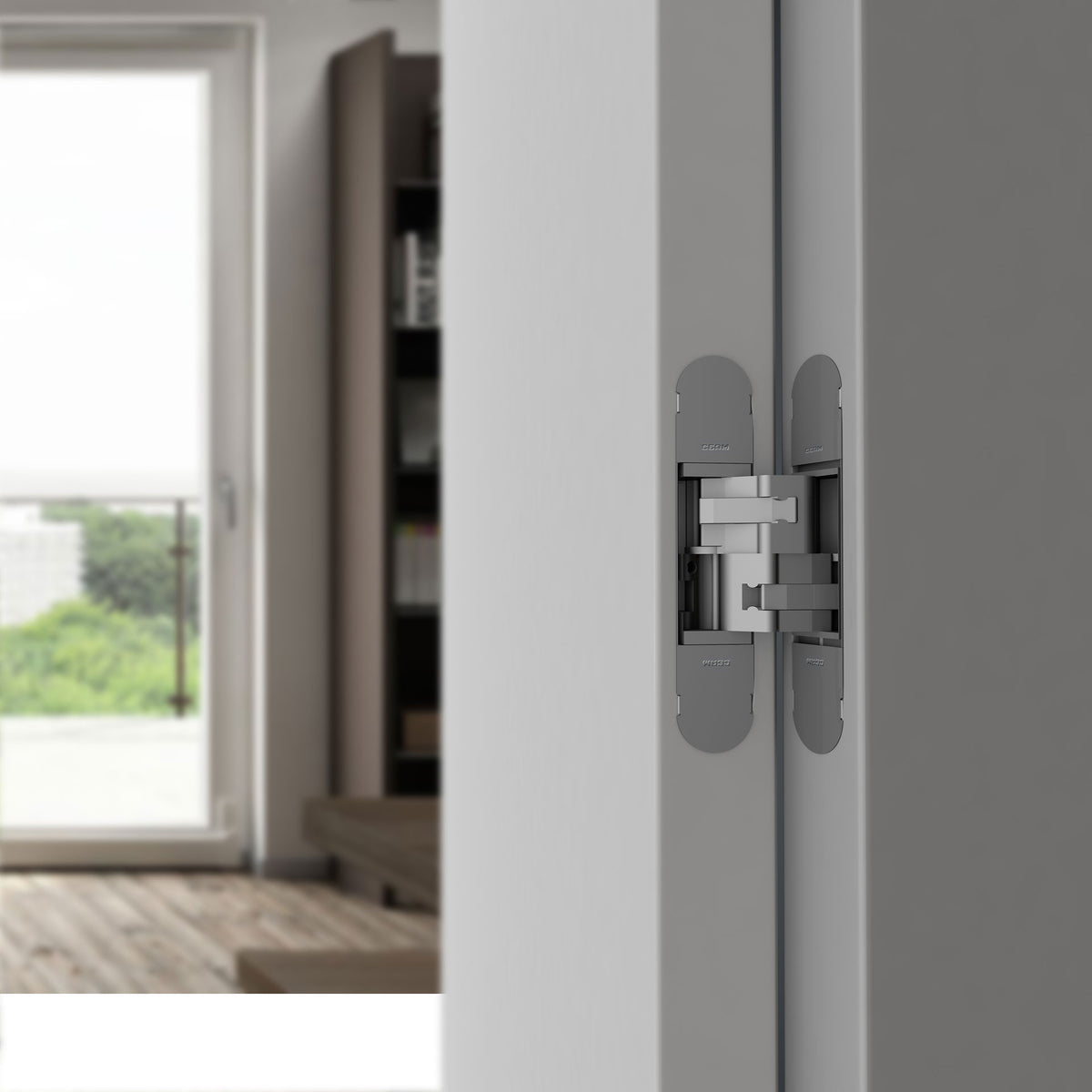 CEAM 1131S concealed hinge installed application