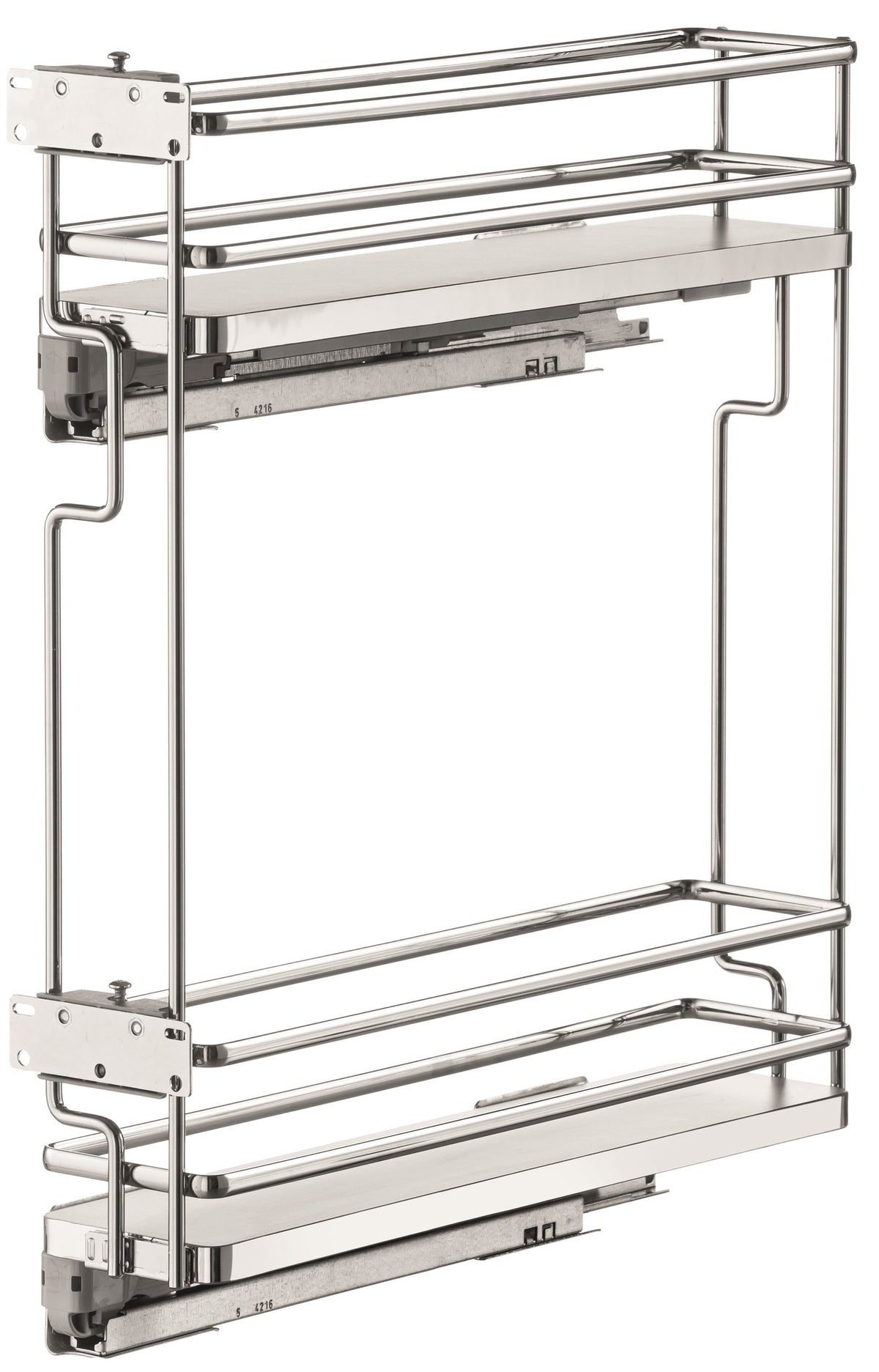 VIBO Wire 150 mm 2-tier pull-out unit with chrome plated round wire baskets, left-hand | Wire 系列 150 mm 2 層拉架配镀銀圓通線籃，左式