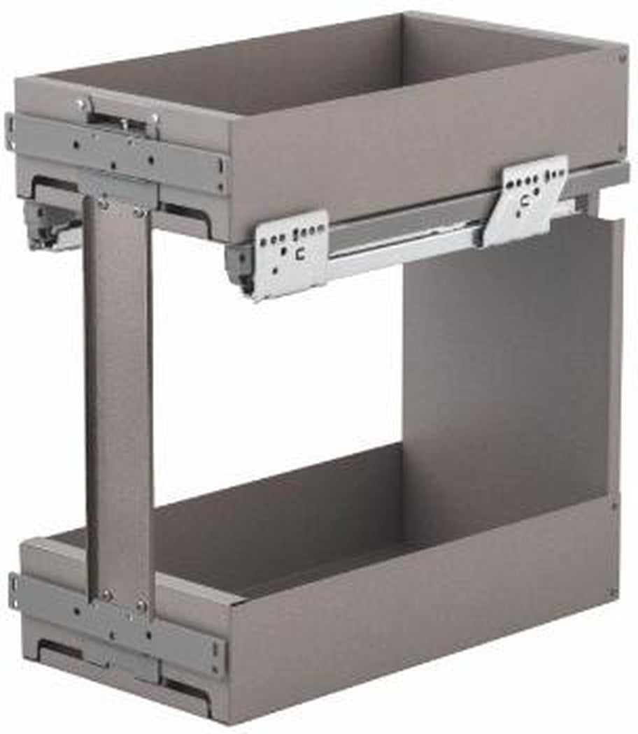 VIBO Lamina 2-tier pull-out unit with grey sheet metal trays | Lamina 系列 2 層拉架配灰色金屬儲物盤