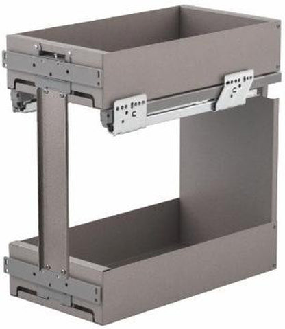 VIBO Lamina 2-tier pull-out unit with grey sheet metal trays | Lamina 系列 2 層拉架配灰色金屬儲物盤