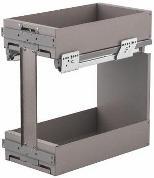 VIBO Lamina 2-tier pull-out unit with grey sheet metal trays | Lamina 系列 2 層拉架配灰色金屬儲物盤