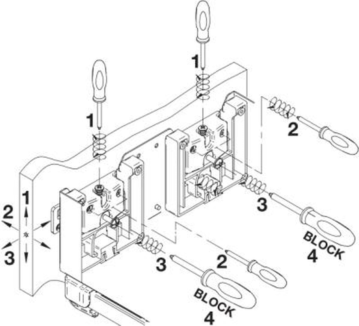 Door bracket installation diagram for the Lamina pull-out unit | Lamina 拉架門板扣碼安裝圖