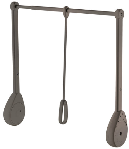 VIBO AMBROGIO side-mounted pull-down wardrobe lift in dark grey | VIBO AMBROGIO 側裝下拉式衣櫃升降拉架，深灰色