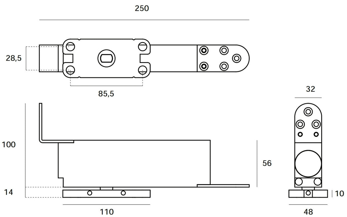 Hydraulic Invisible Pivot Set with Soft-Close, up to 100kg | 液壓隱藏式天軸地鉸鏈套裝, 至100公斤