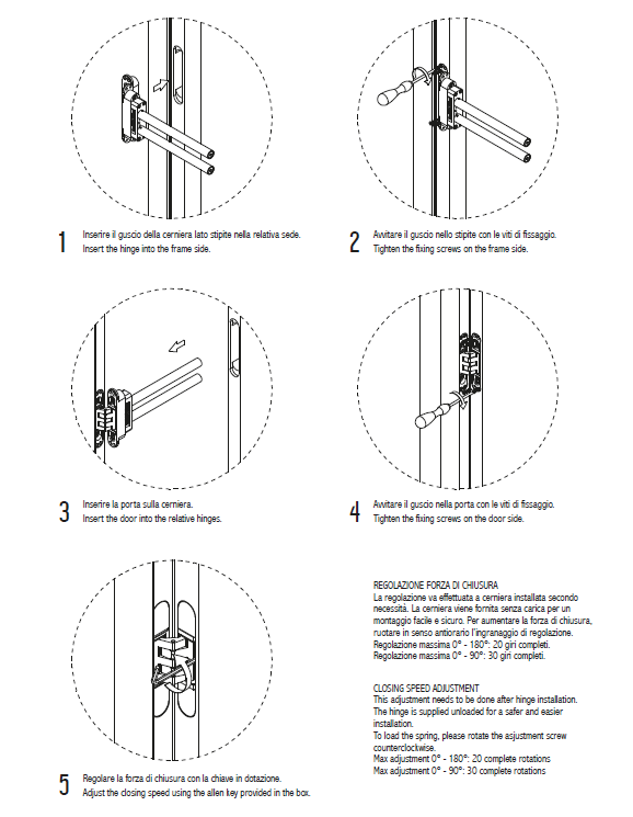 CEAM 1431SC Self-Closing 3D Adjustable Concealed Door Hinge | 自動閉門三維可調式隱藏鉸鏈