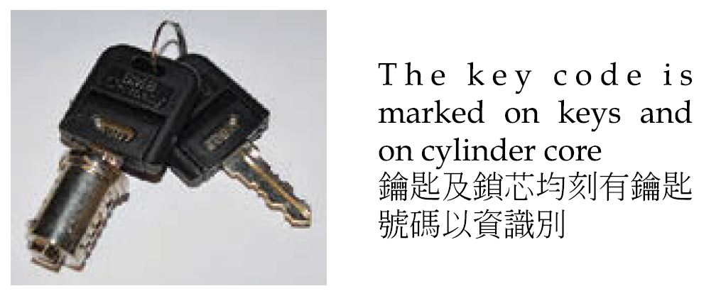 BMB HKL-154 Cylinder Core for Direct Installation with 2 Flap Keys | 直接安裝式鎖芯配2把摺疊鑰匙